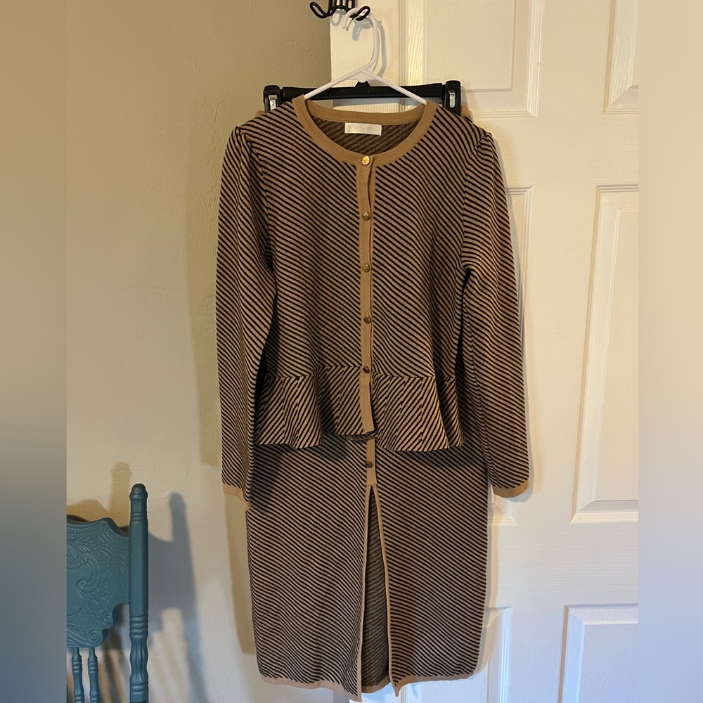 Darling two piece peplum sweater set